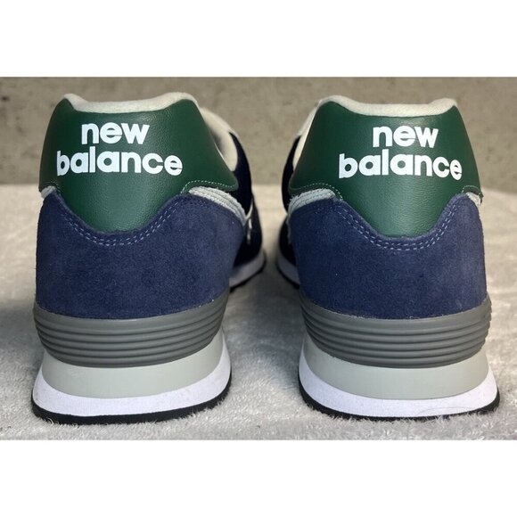 Size 18 - New Balance 574 ML574HL2 Navy/Green Men’s Shoes Sneakers - Picture 5 of 7